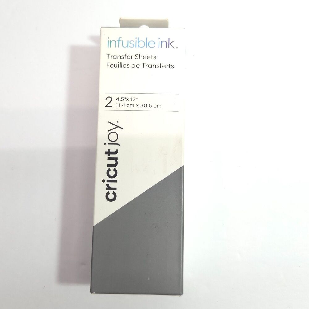 Cricut Joy Infusible Ink Transfer Sheets Gray 2ct 4.5" x 12" Heat Press Craft